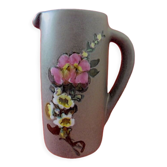 Ceramic pitcher decorated with trendy cherry blossoms