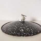 white speckled enamelled metal lampshade