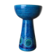 1970s blue ceramic candlestick