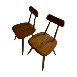 Lot de deux chaises en - 1970s