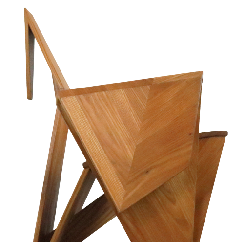 Sculptural rocking chair origami bird