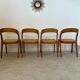 Set of 4 bentwood chairs Baumann design gondola cannage model 60s vintage