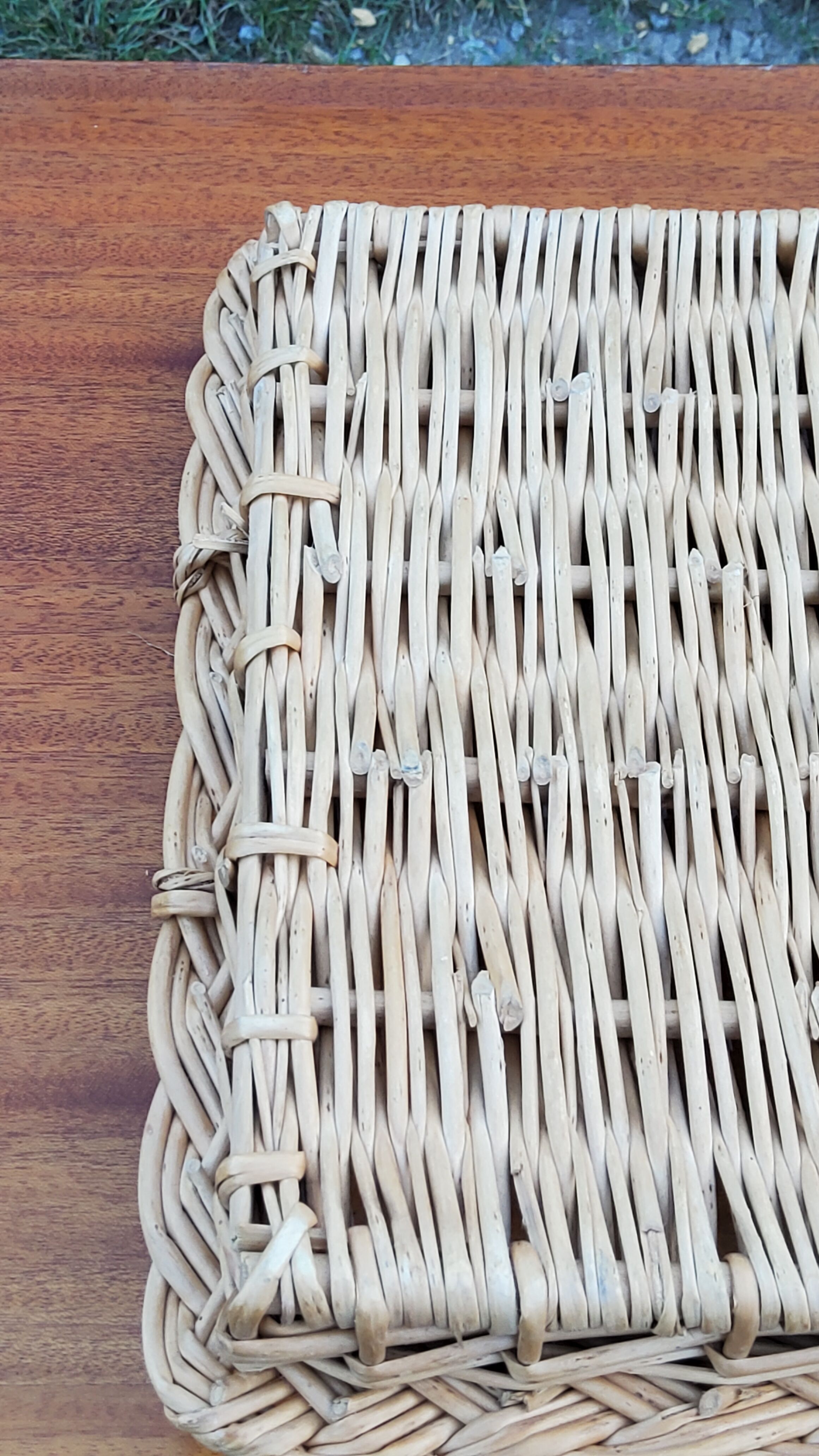 Glass and rattan top from the 70s