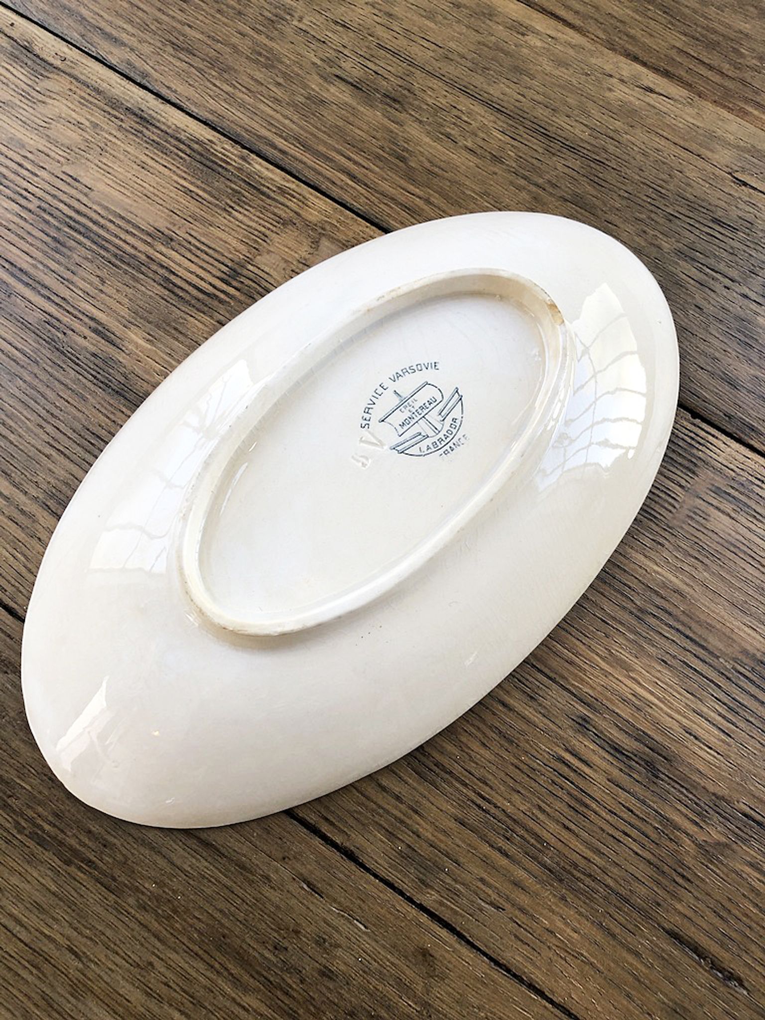 Ravier ceramic flowered Creil and Montereau