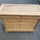19th century Louis Philippe solid oak chest of drawers, renovated