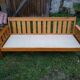 Pine sofa 3 places seventies