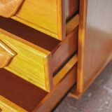 Vintage chest of drawers, Maugrion rattan chest of drawers for Roche Bobois