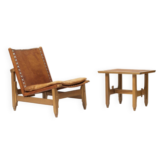 Low chair and occasional table by Werner Biermann for Arte Sano, 1960s