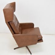 Mid-century leatherette rotatable armchair,1960's.