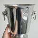 Shiny stainless steel champagne bucket