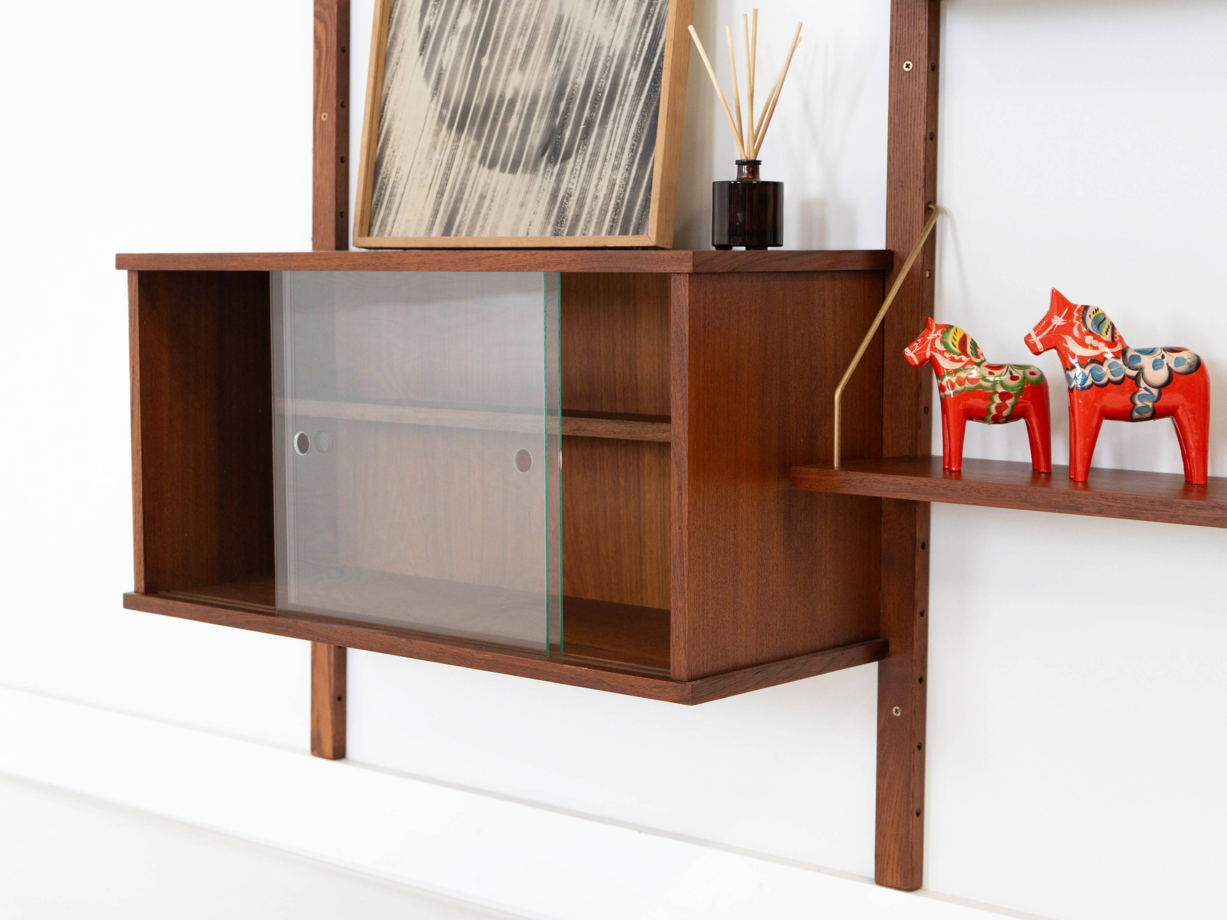 Teak modular shelving unit, Danish design, 1960s, made in Denmark