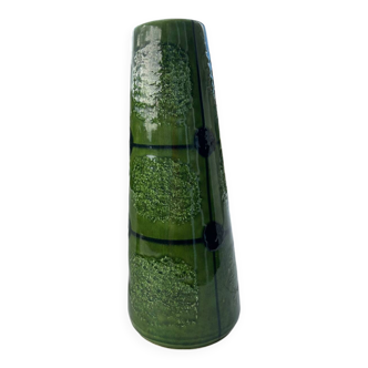 Green ceramic vase