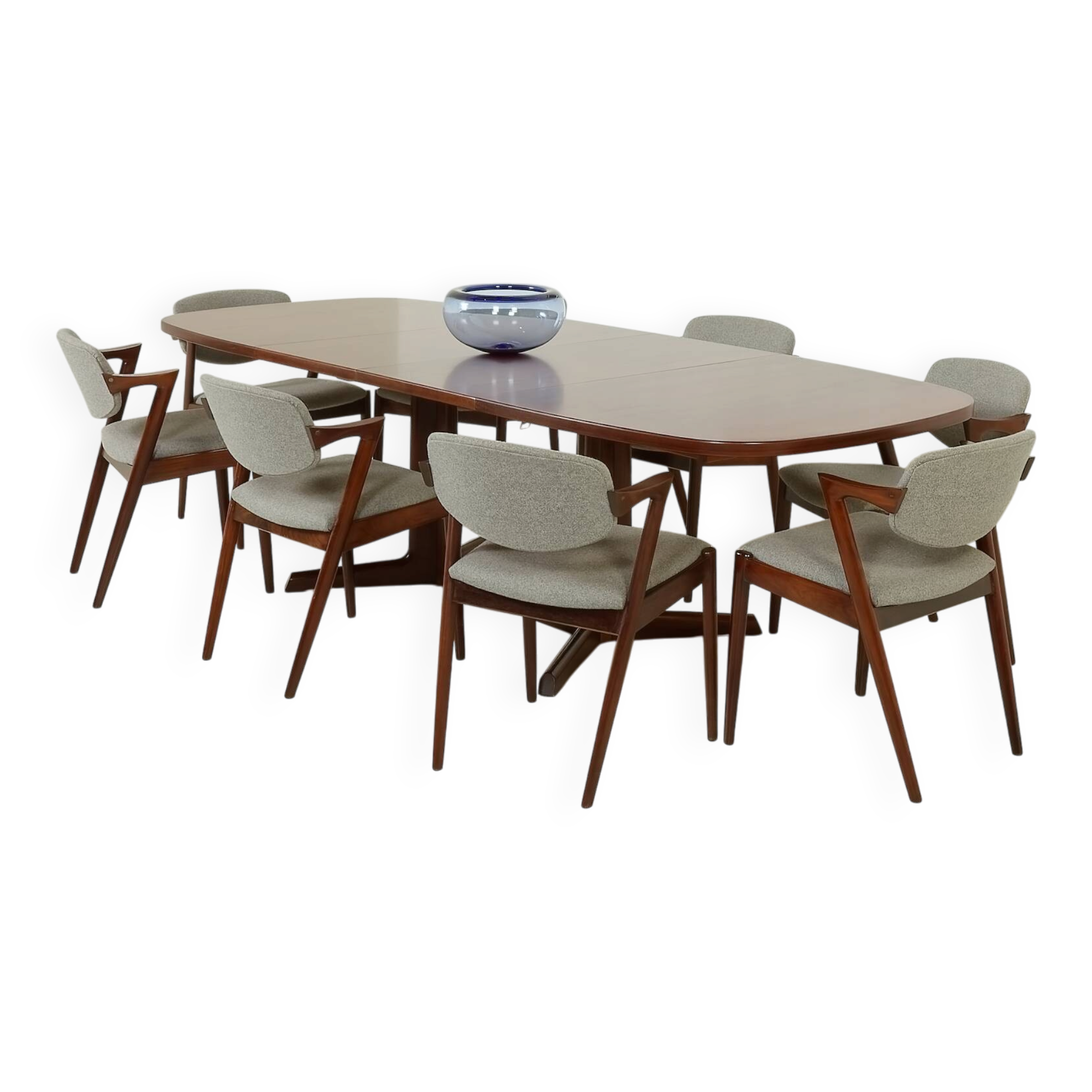 Gudme Mobelfabrik rosewood table with extensions, Denmark 1970s