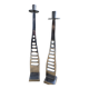 Very beautiful pair of large candlesticks on designer metal bases