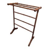 Bamboo style wooden towel holder