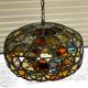 Lustre vitrail ancien