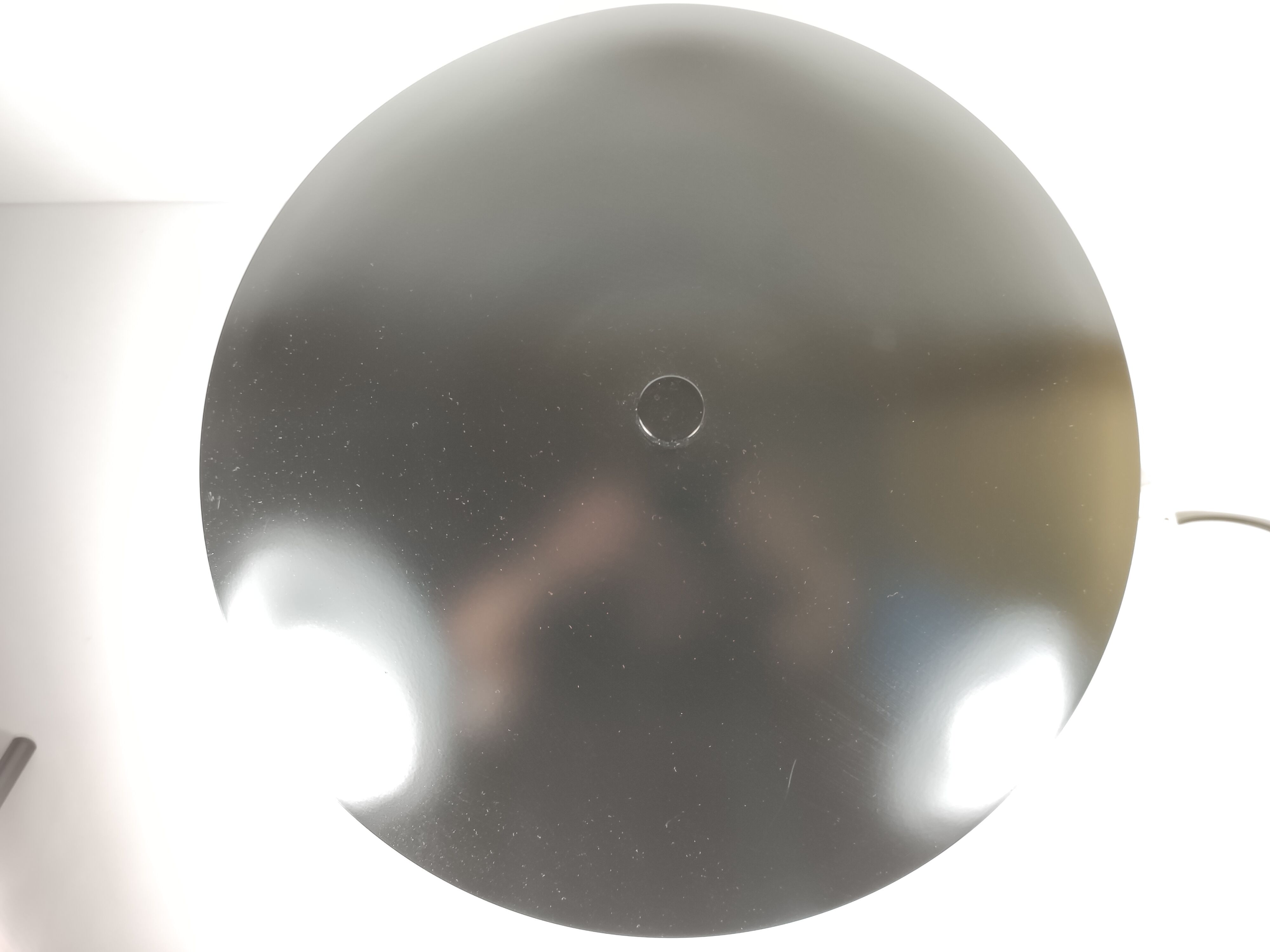 Black mushroom lamp Aluminor years 80