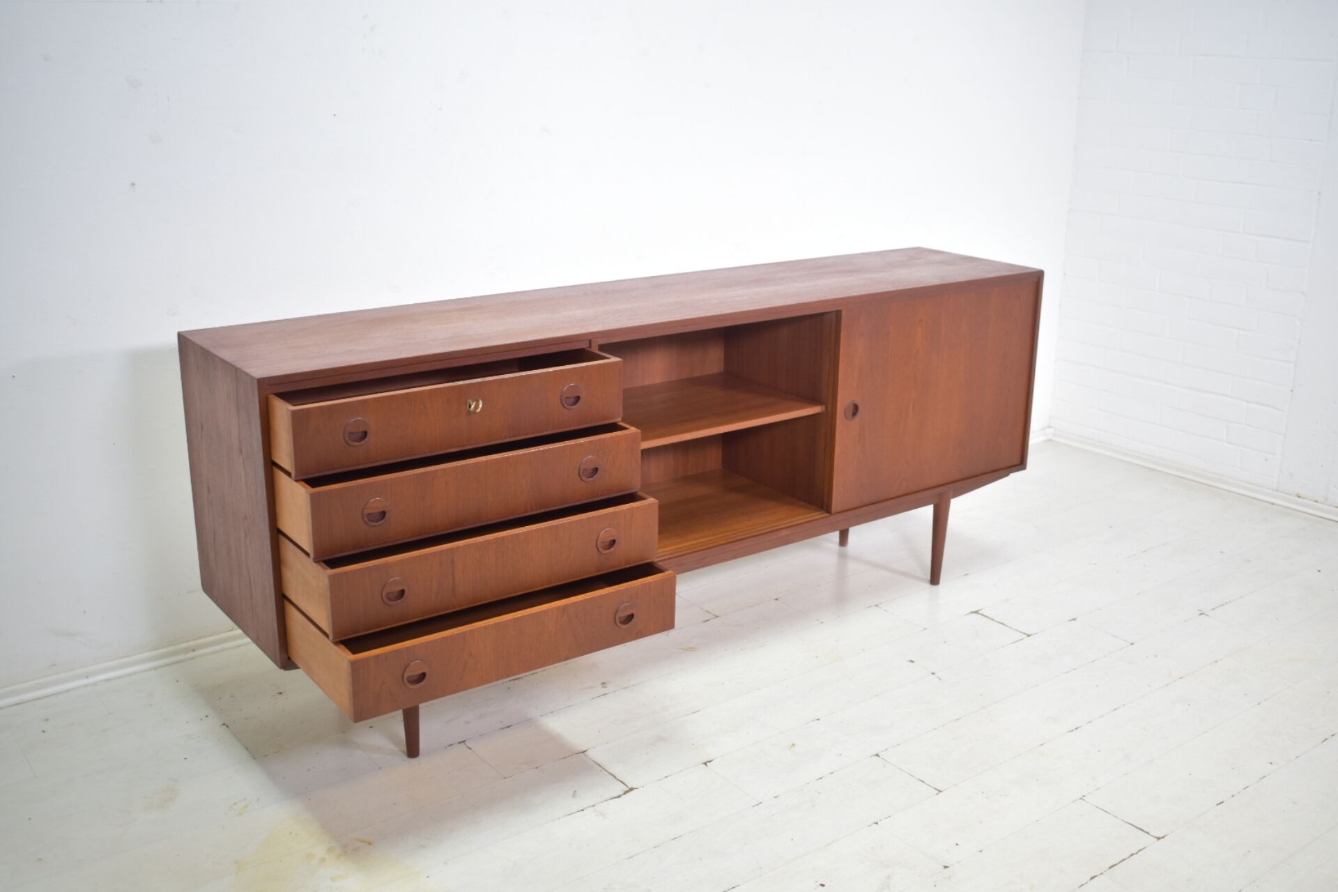Sideboard by Musterring 1960s Teak Vitrine Mid Century Buffet