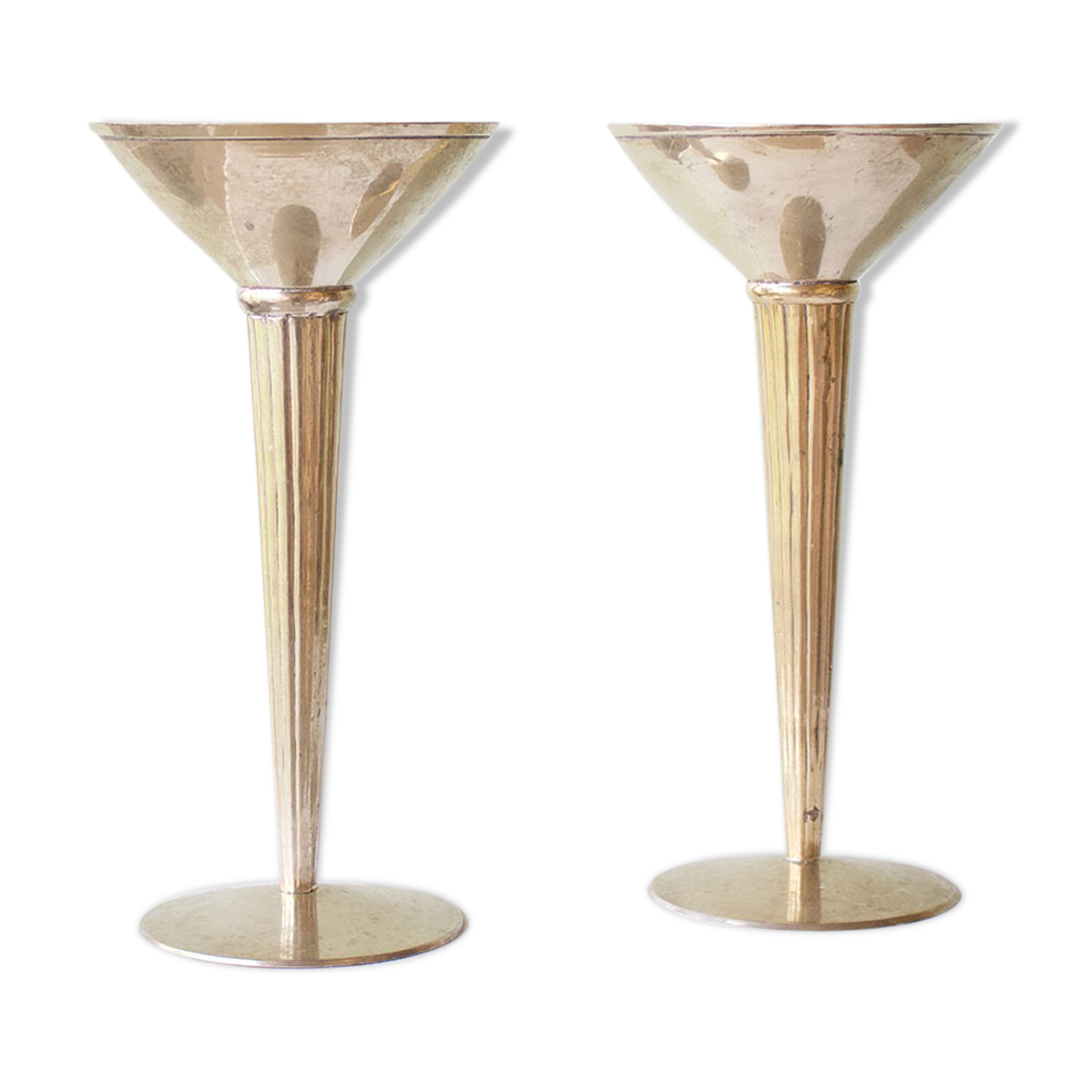 Pair of brass candlesticks