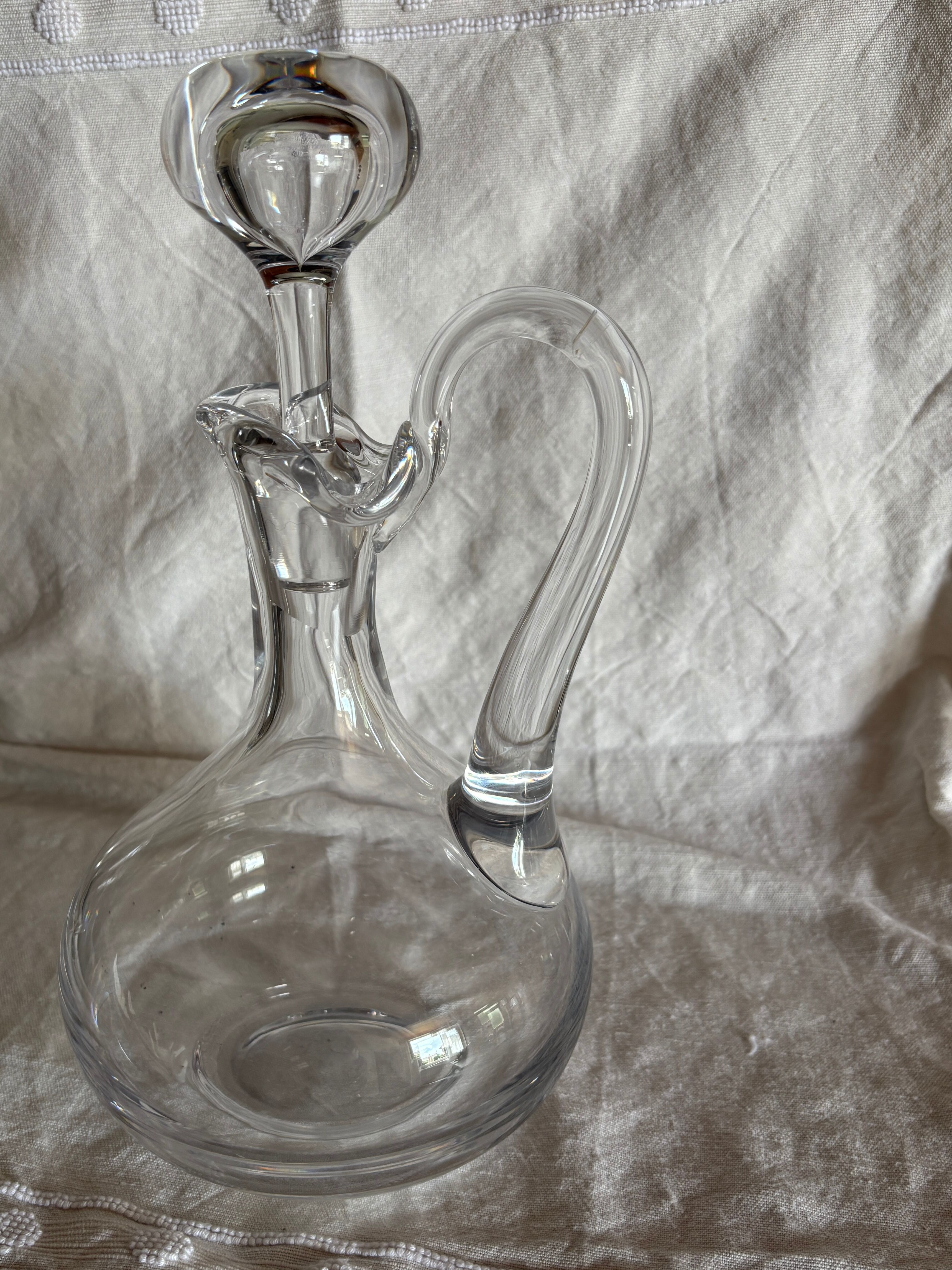 Antique St. Louis crystal carafes