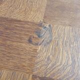 Rectangular solid wood table