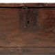 Spanish carved oak bank chest - 18th century