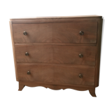 Walnut veneer chest of drawers 1930s