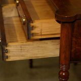 Restored console in Burr Oak & Satin Wood, circa 1920.