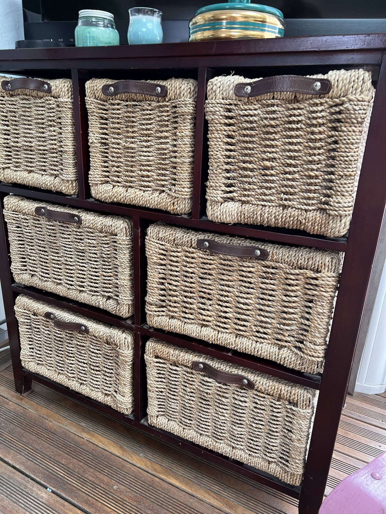 Rattan chest of drawers