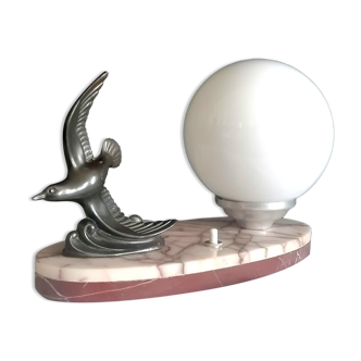 Art Deco bird night light lamp