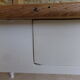 Old farm table turned feet
