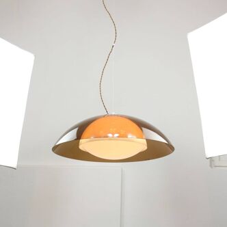 Rare Brown Ufo Space Age Lamp from Guzzini, 1970s
