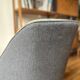 J. Tenreiro, Brazil. Concha armchair with tapered legs, Cluny tapestry 1400.