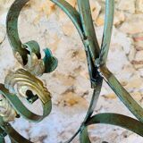 Screen, Art Deco wrought iron with floral decorations circa 30's