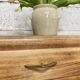 Small buffet with tapered legs, jam jar.