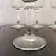 Set of 8 wine glasses with cut feet