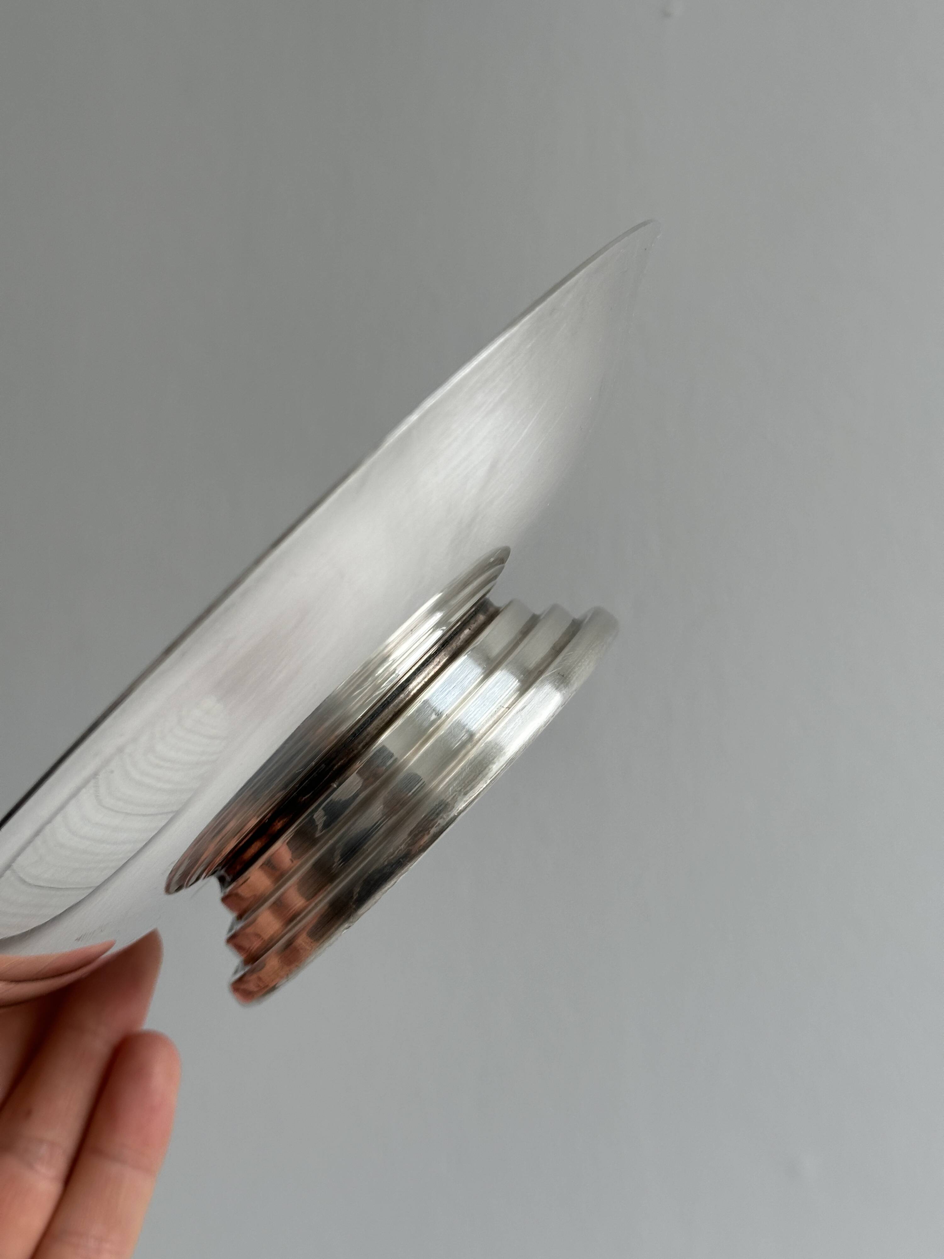 Shiny silver metal cup