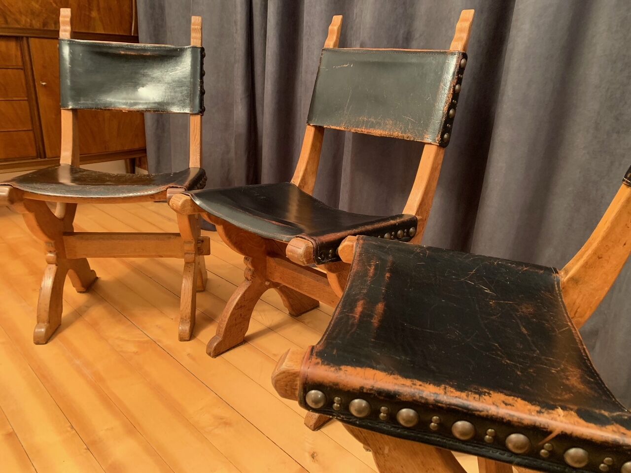 Set of three Bram Sprij chairs, the Netherlands, 1960s