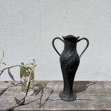 Art nouveau pewter vase 1900 signed