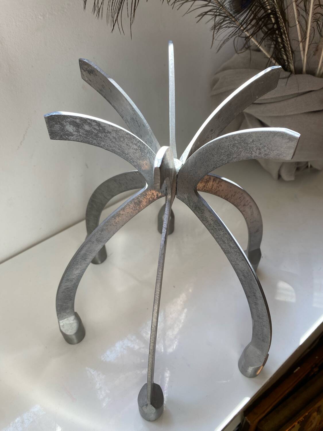 Aluminum candlestick, vintage Ikea, designer Sigga Heimish