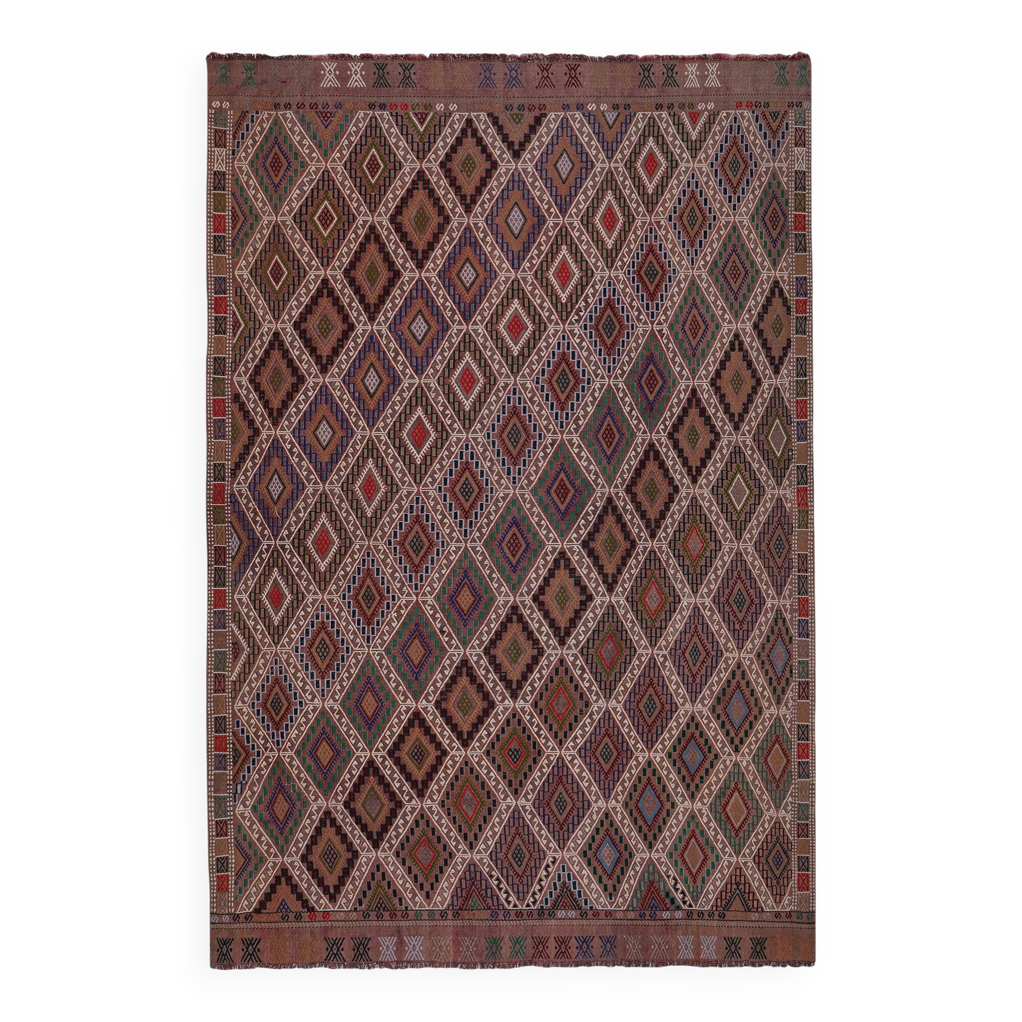 Vintage Turkish kilim, handwoven, 170x258 cm.