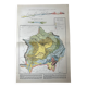 Old geological map of the Paris Basin 55x37.5cm