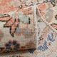 Faded Salmon Vintage Large Antique Rug For Living Room, 261x350 Cm