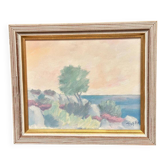 Huile sur toile originale suédoise – « Paysage » par Rolf Andersson – Signée – Vintage et encadrée – 33 × 27 cm (13" × 10,6")