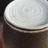 Vintage large pitcher vase in artisanal stoneware.