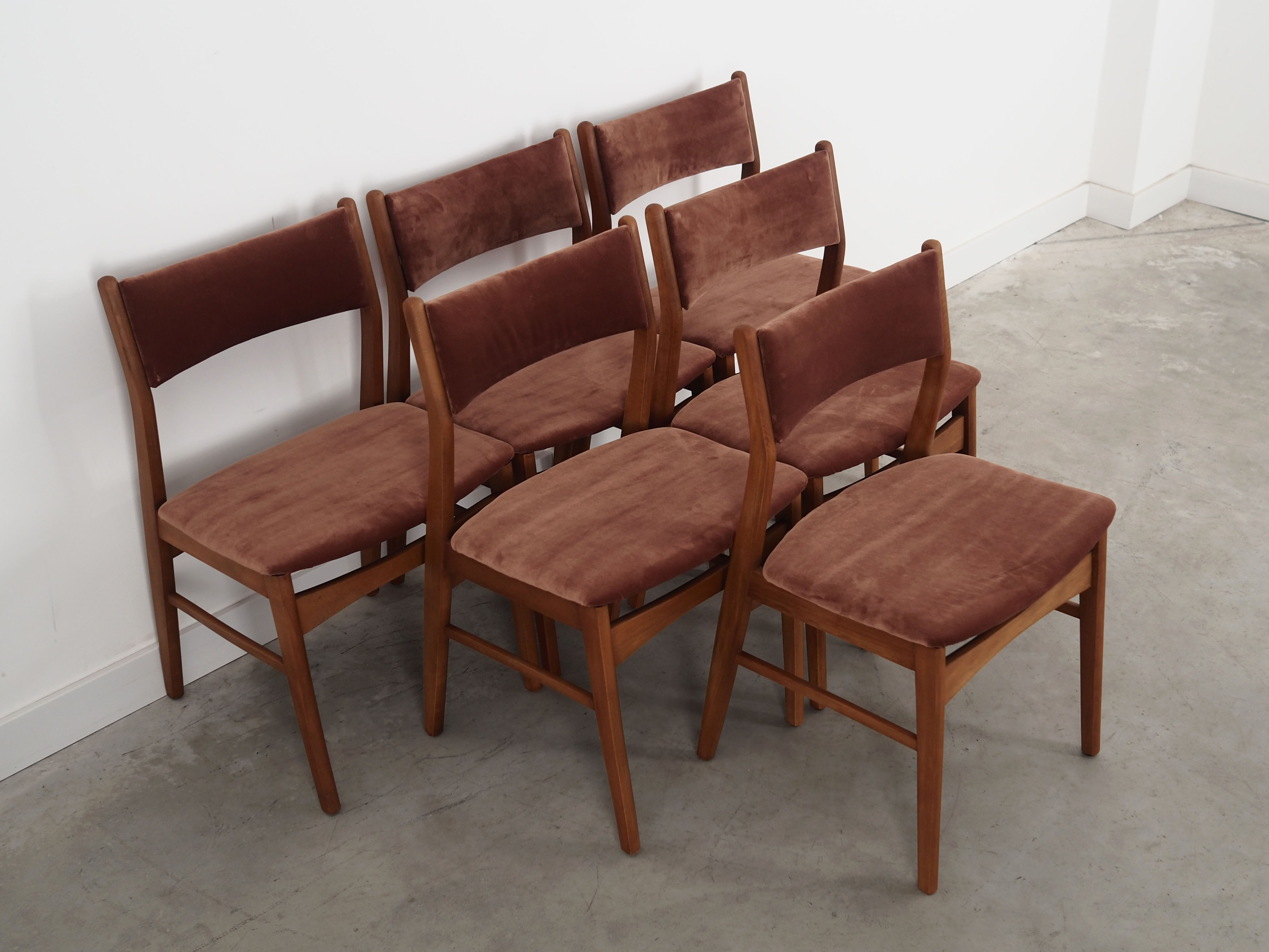 Set of six beech chairs, Danish design, 70s, made in Denmark