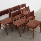 Set of six beech chairs, Danish design, 70s, made in Denmark