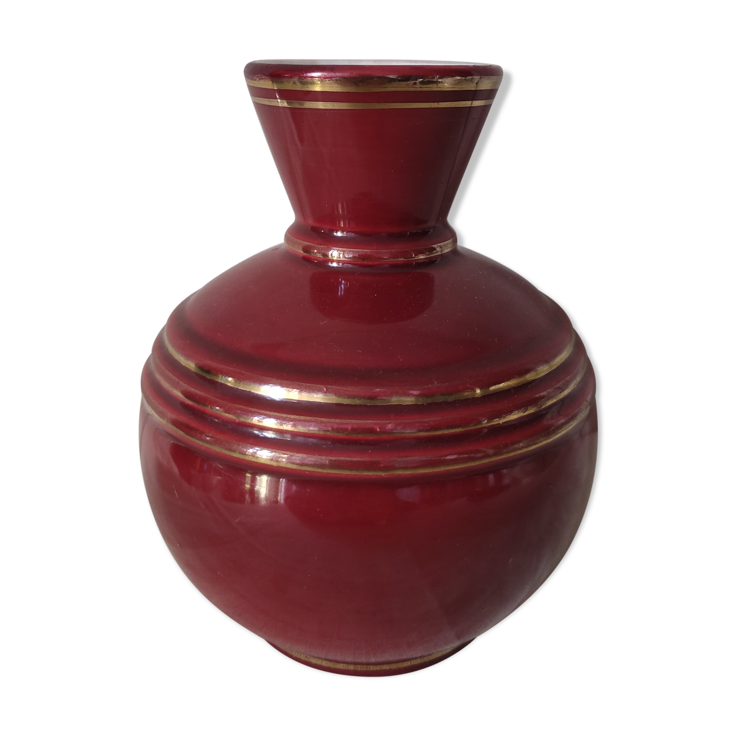 Art deco vase in faience