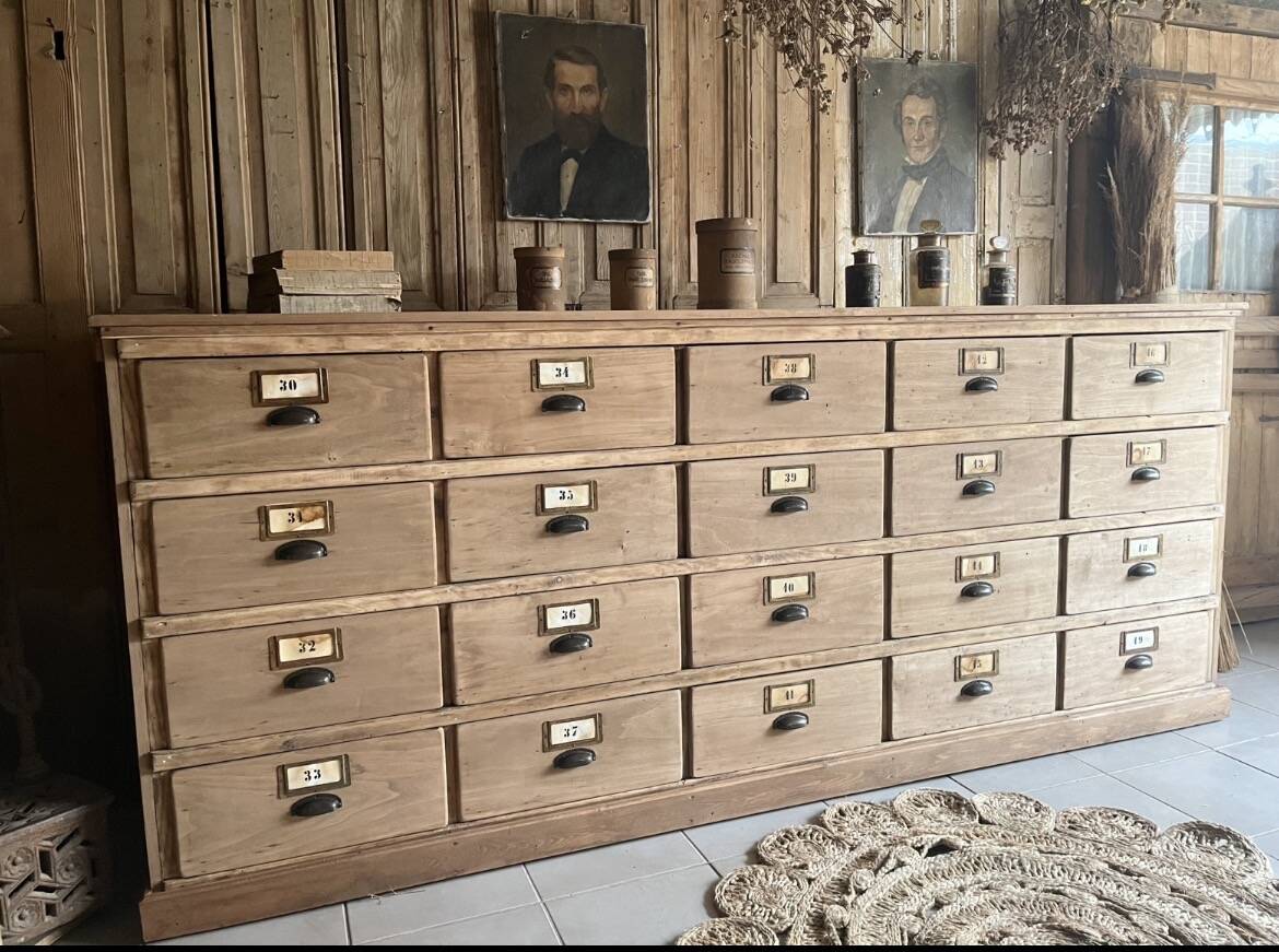 Old workshop drawer unit