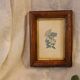 Wooden frame and gilding, laurier linen
